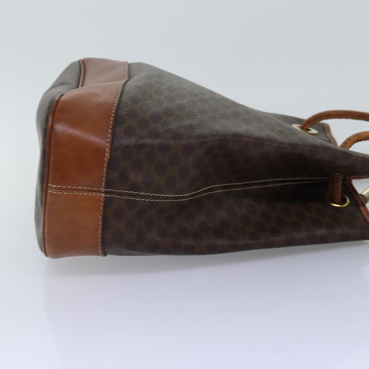 Luxury CELINE Macadam Canvas Shoulder Bag PVC Brown  75369