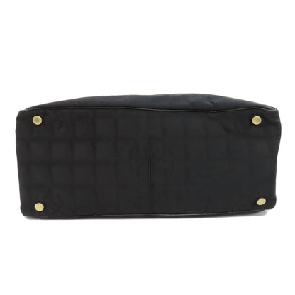 CHANEL Tote Bag Nylon jacquard black New Travel Line MM