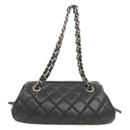CHANEL Tote Bag Grained Calfskin Skin black Matelasse SilverMetal