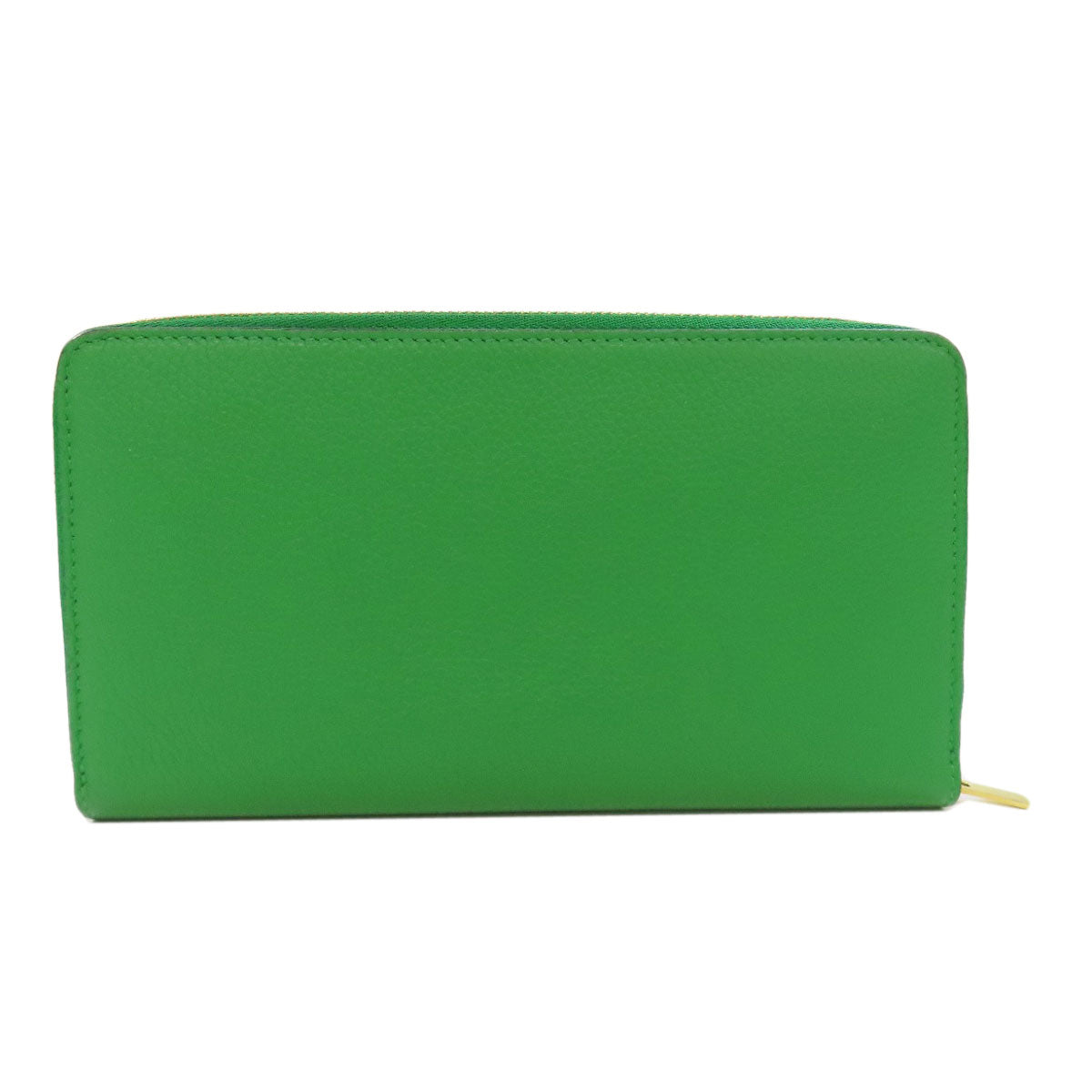CELINE Long Wallet Purse leather green logo Women