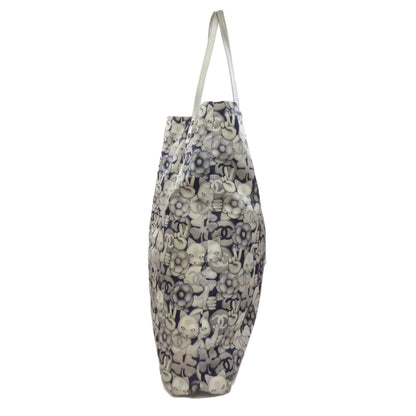 CHANEL Tote Bag Nylon gray Cat motif Women