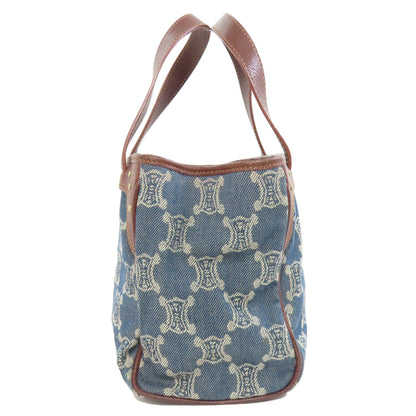 CELINE Handbag denim blue Macadam Pattern