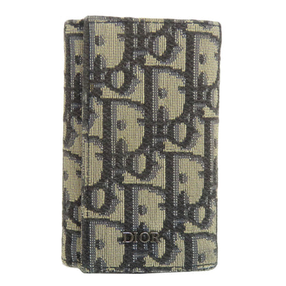 Christian Dior Key case Key holder  canvas black Trotter Pattern Women