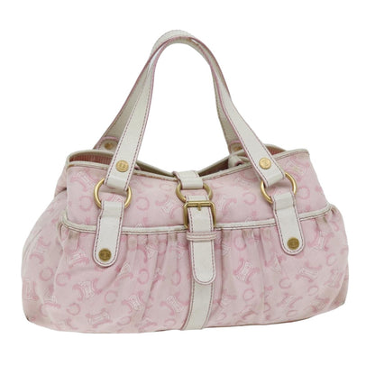 Luxury CELINE C Macadam Canvas Hand Bag Pink  75446