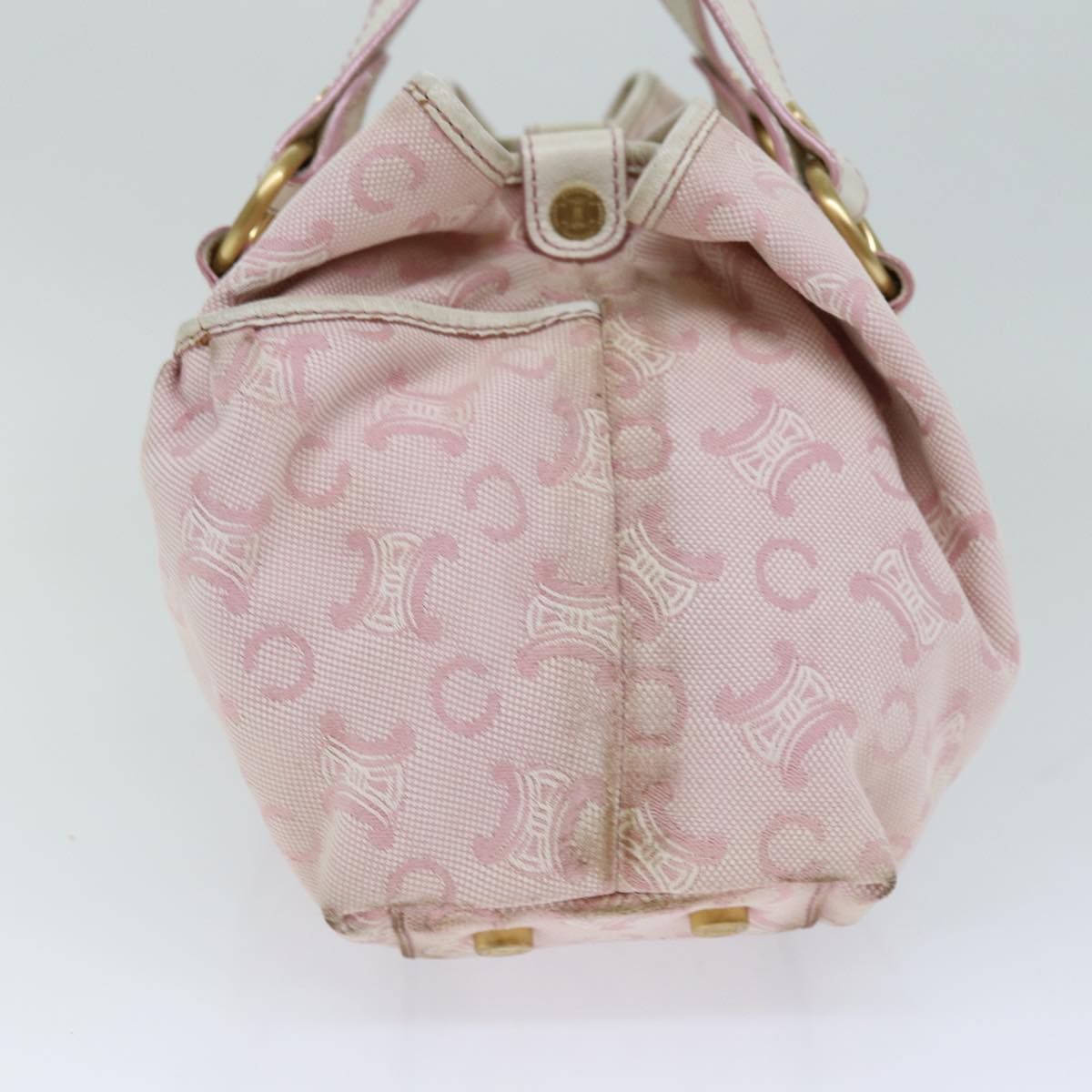 Luxury CELINE C Macadam Canvas Hand Bag Pink  75446