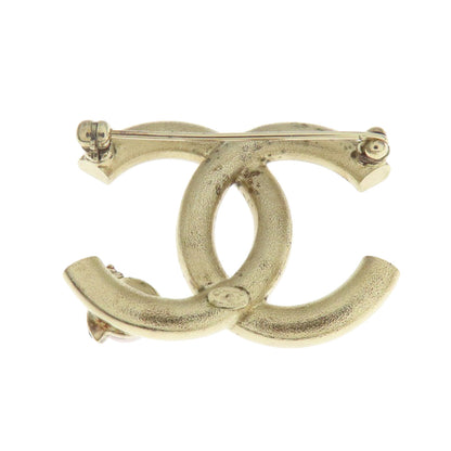 CHANEL Brooch metallic Red COCO Mark Women