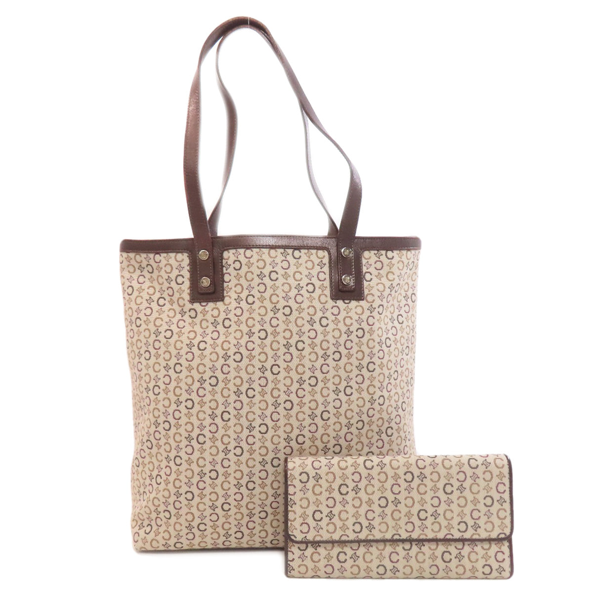 CELINE Tote Bag canvas Brown C Macadam Wallet included