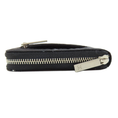 CHANEL Long Wallet Purse Nylon black Travel line Women