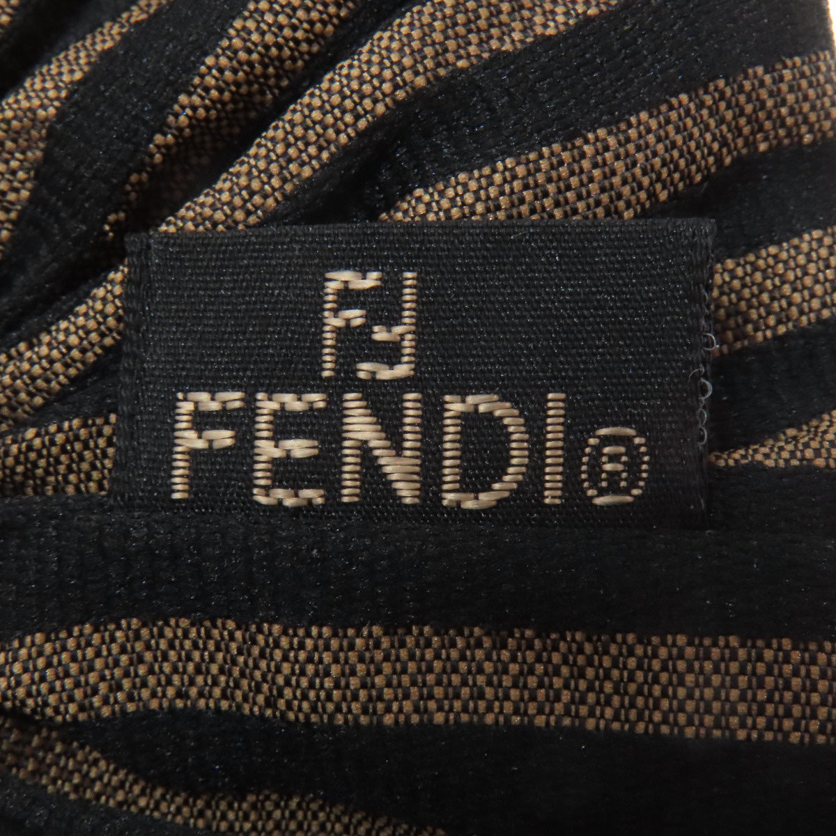 FENDI hair accessory Nylon canvas Brown Scrunchie Pecan Women