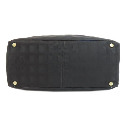 CHANEL Tote Bag Nylon jacquard black New Travel Line MM