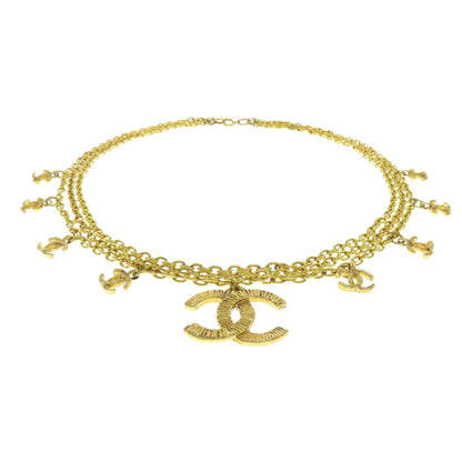 CHANEL belt metallic gold Chain belt Women
