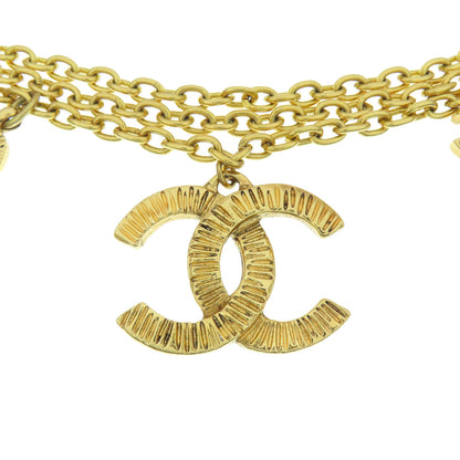 CHANEL belt metallic gold Chain belt Women