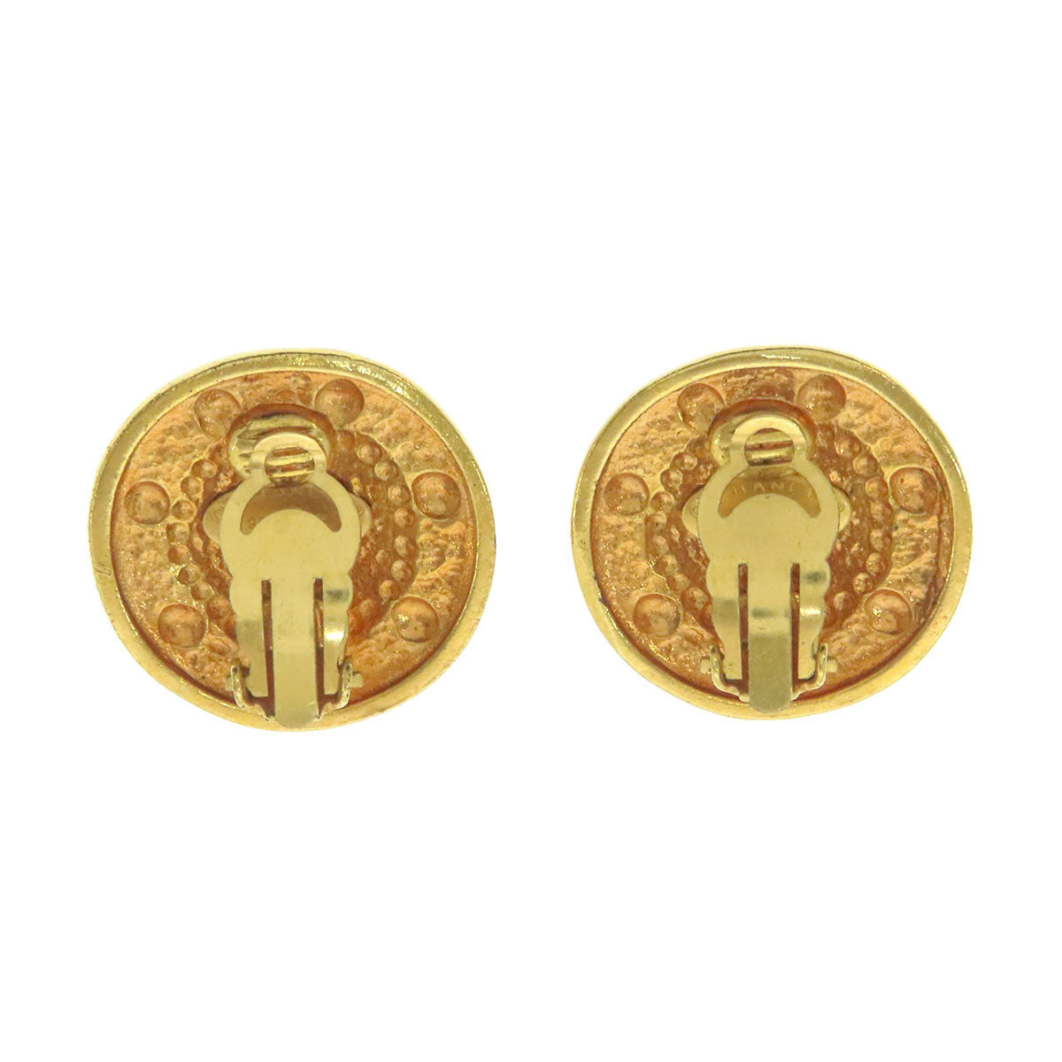 CHANEL Earring metallic gold COCO Mark