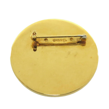 CHANEL Brooch metallic gold COCO Mark Women