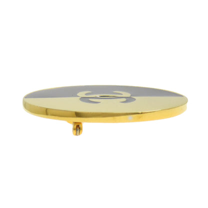 CHANEL Brooch metallic gold COCO Mark Women