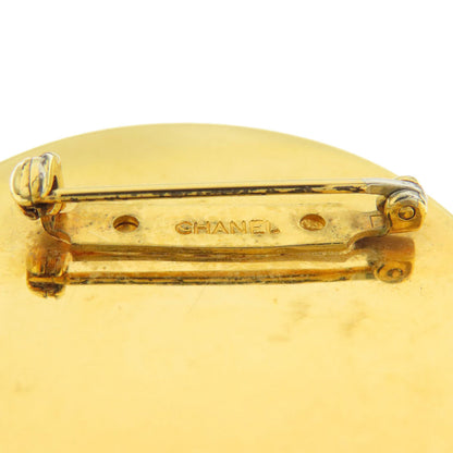 CHANEL Brooch metallic gold COCO Mark Women