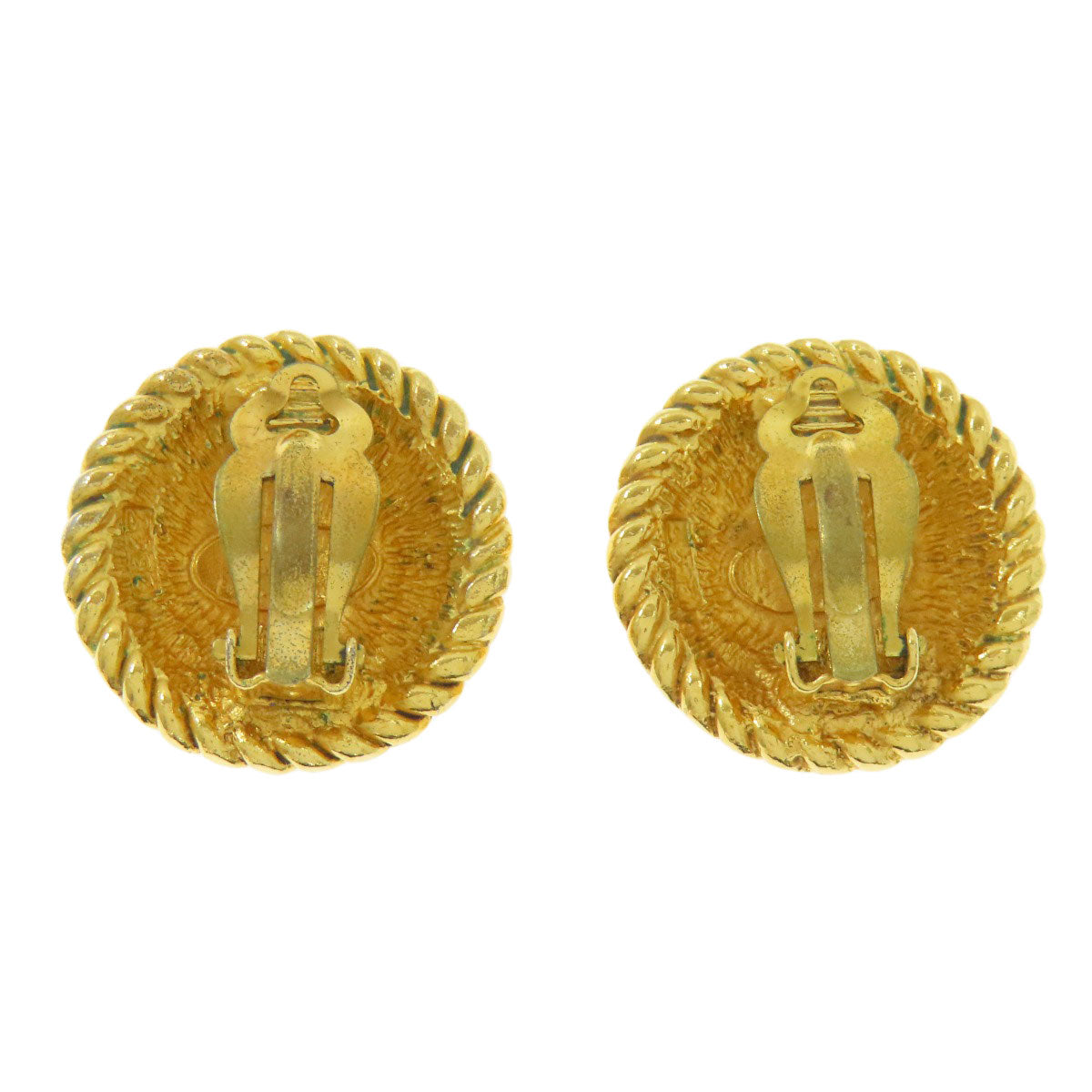 CHANEL Earring metallic gold COCO Mark