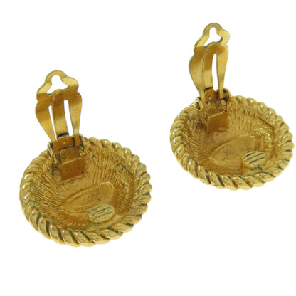 CHANEL Earring metallic gold COCO Mark
