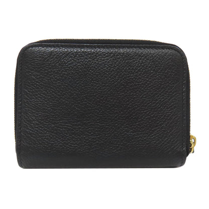 BALENCIAGA Bifold Wallet 650871 leather black logo Women