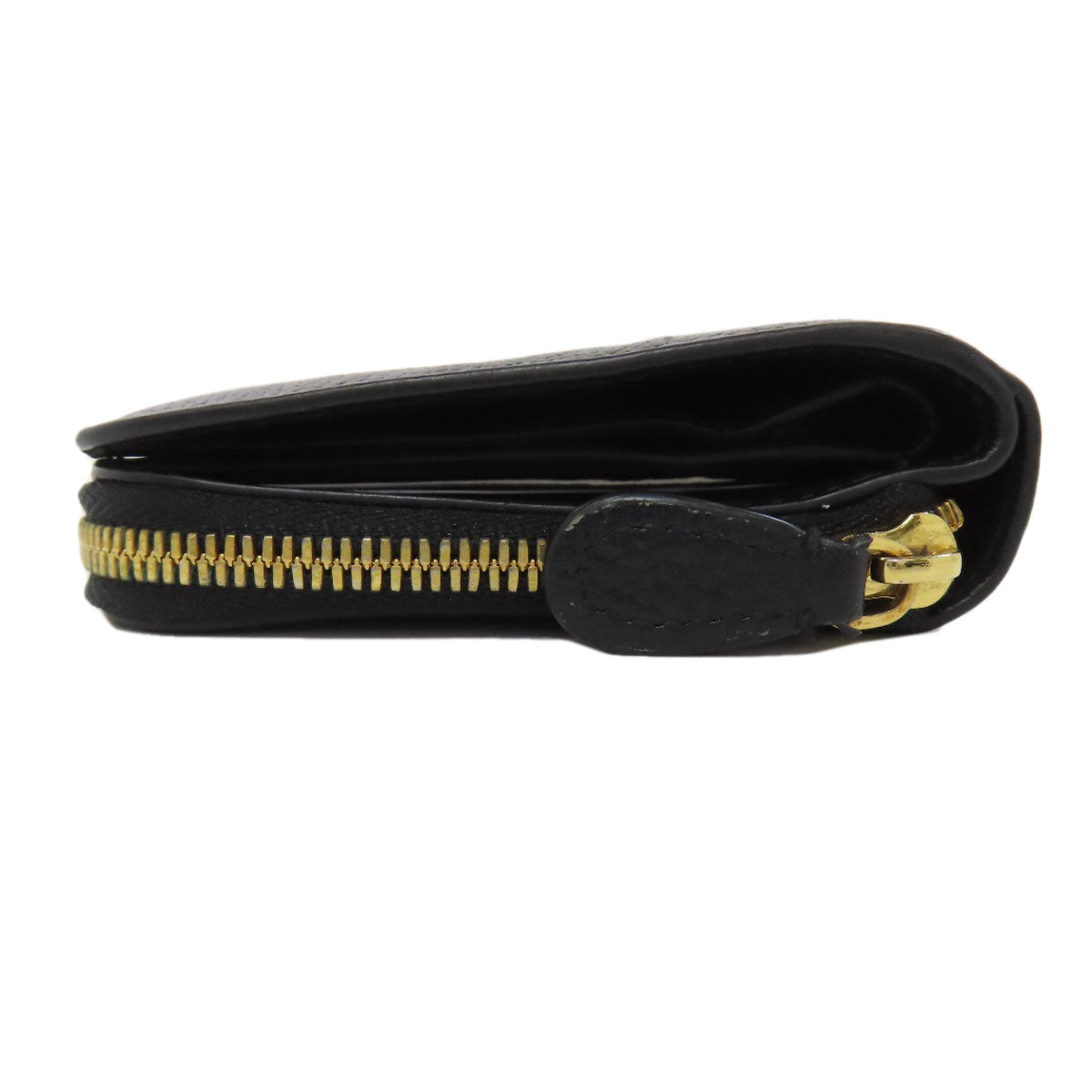 BALENCIAGA Bifold Wallet 650871 leather black logo Women