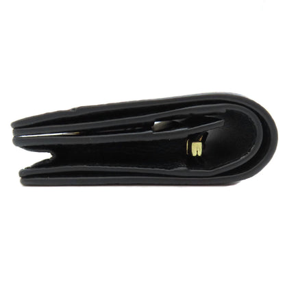 BURBERRY Bifold Wallet leather black TB logo Women