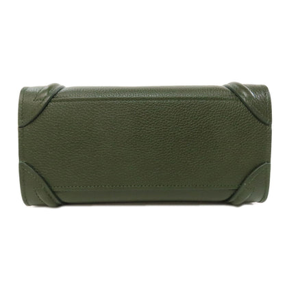 CELINE Handbag Calfskin green Luggage nano 2 WAY
