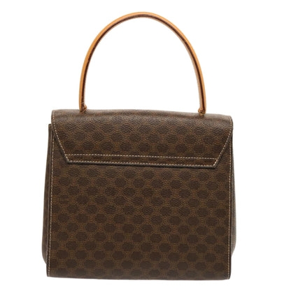 Luxury CELINE Macadam Canvas Hand Bag PVC Brown  75566