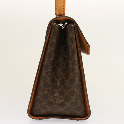 Luxury CELINE Macadam Canvas Hand Bag PVC Brown  75566