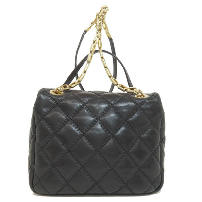 CHANEL Handbag Calfskin black Matelasse 2WAY Gold Metal Women