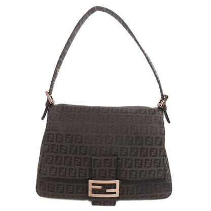 FENDI Handbag canvas Brown Zucca Pattern
