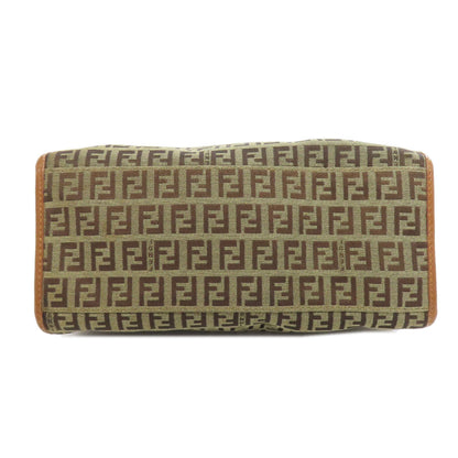 FENDI Handbag canvas Brown Zucca Pattern