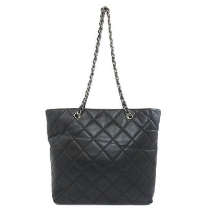 CHANEL Tote Bag lambskin black Matrasse COCO Mark Women