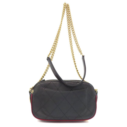CHANEL Shoulder Bag Calfskin black ChainShoulder Matelasse Gold Metal Women