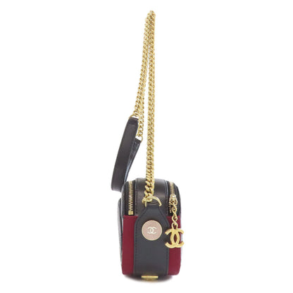 CHANEL Shoulder Bag Calfskin black ChainShoulder Matelasse Gold Metal Women