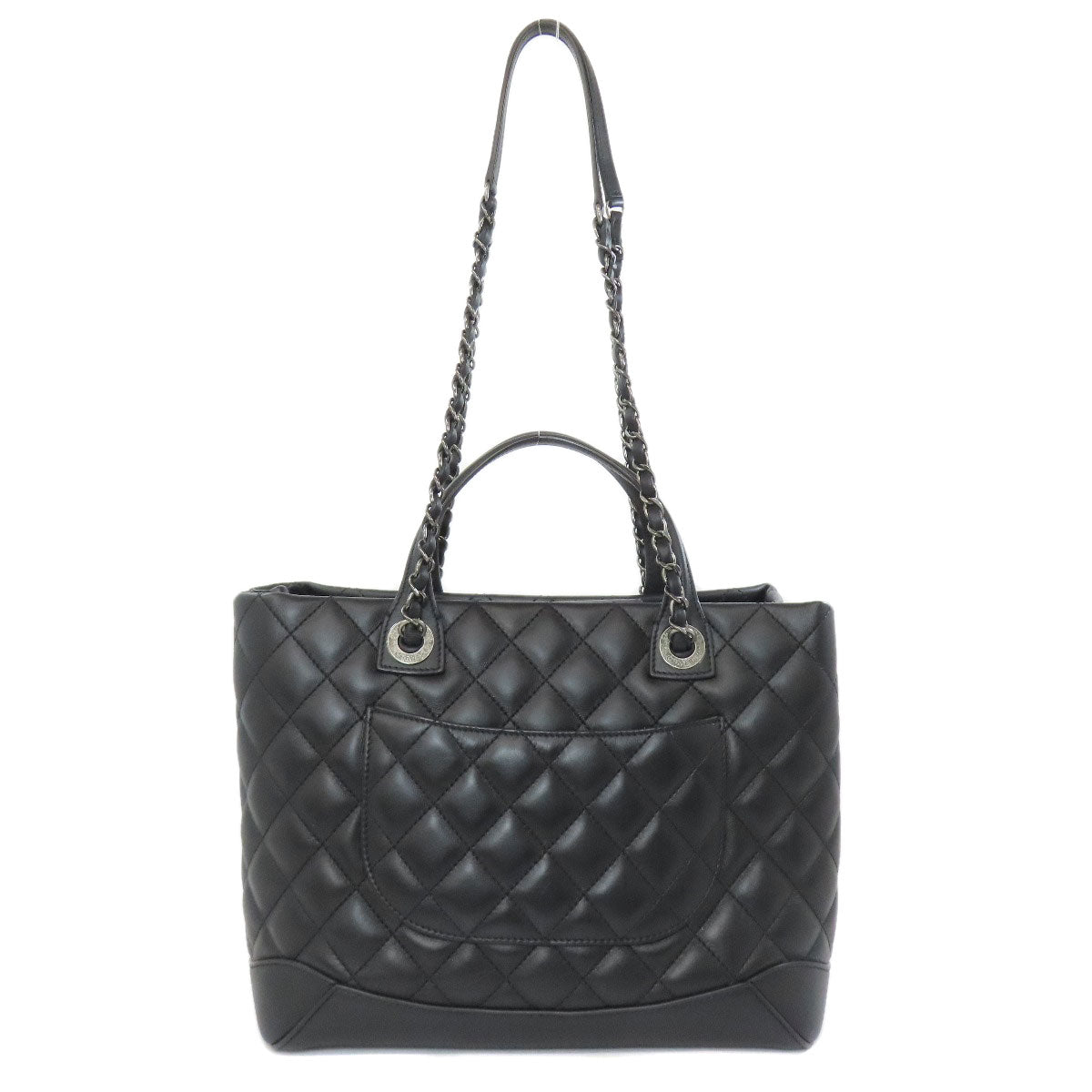 CHANEL Tote Bag lambskin black Matrasse 2WAY Women