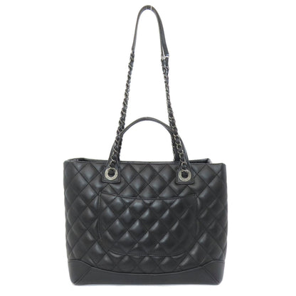 CHANEL Tote Bag lambskin black Matrasse 2WAY Women