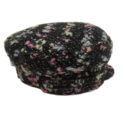 CHANEL hat Tweed black Casquette Womenc