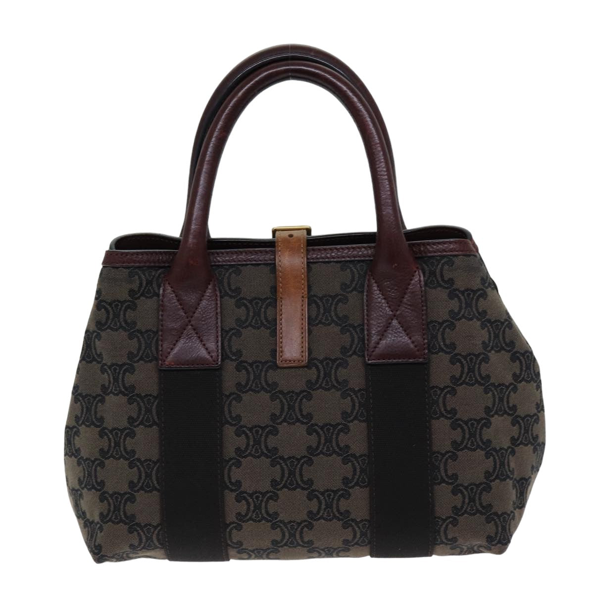Luxury CELINE Triomphe Canvas Hand Bag Brown  75616