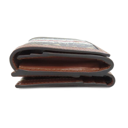 BURBERRY Bifold Wallet PVC Brown logo Women