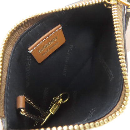 BURBERRY Coin case leather beige Nova Check