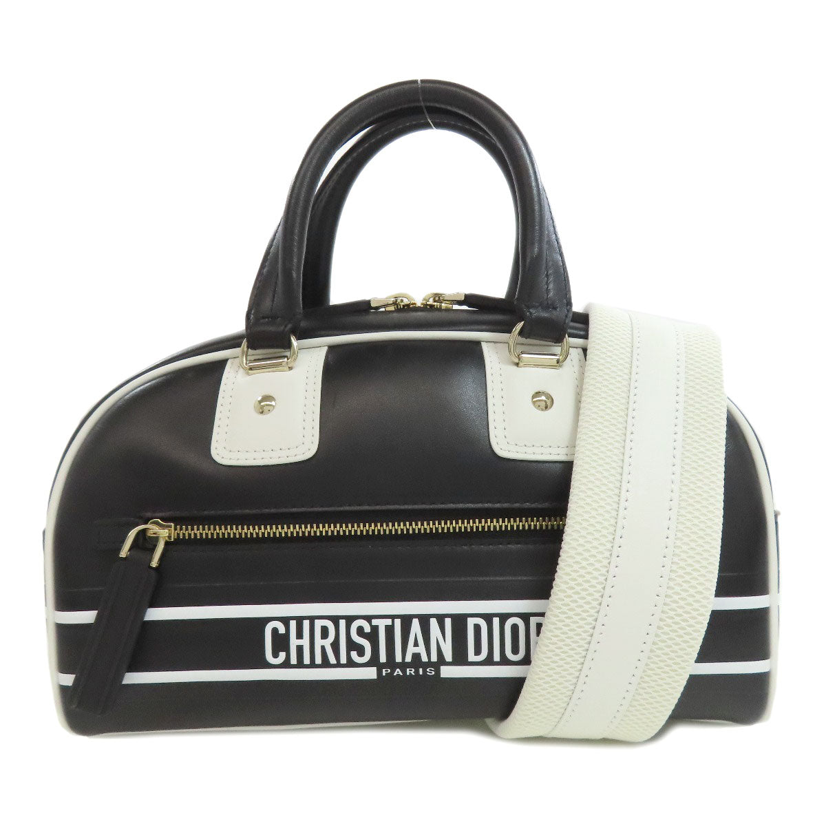 Christian Dior Handbag Calfskin black Vibe 2WAY Women