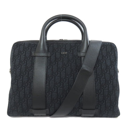 Christian Dior Business bag canvas black Trotter Pattern 2WAY