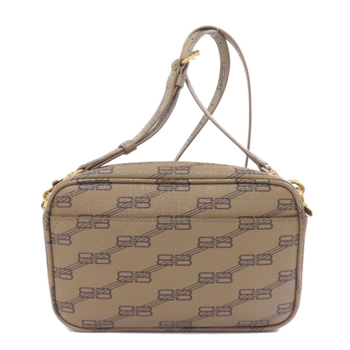 BALENCIAGA Shoulder Bag 702701 PVC Brown logo