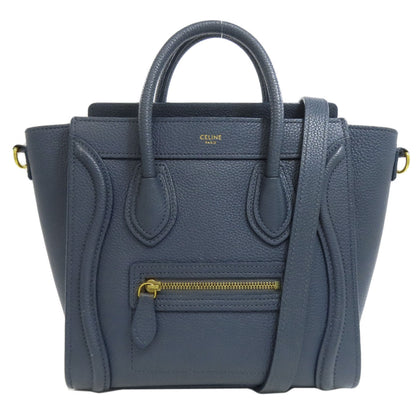 CELINE Handbag Calfskin blue Luggage nano 2 WAY Women