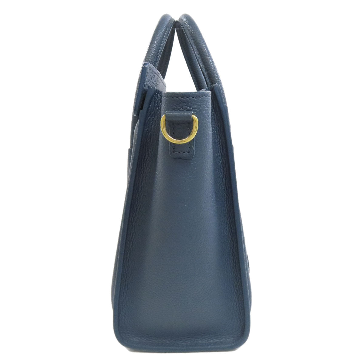 CELINE Handbag Calfskin blue Luggage nano 2 WAY Women