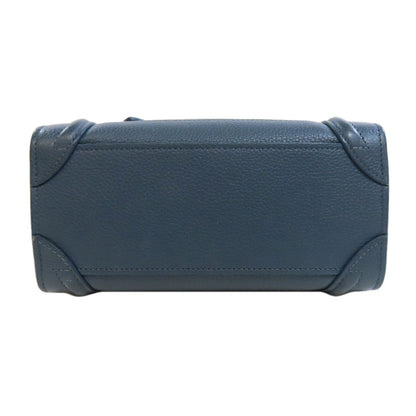 CELINE Handbag Calfskin blue Luggage nano 2 WAY Women