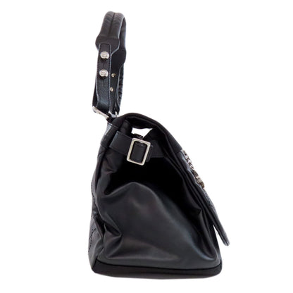 CHANEL Shoulder Bag Coated canvas black Paris Biarritz Shoulder