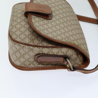 Luxury CELINE Macadam Canvas Shoulder Bag Beige  75626
