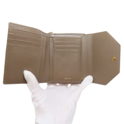 BALENCIAGA Bifold Wallet 753762 leather Brown logo Women