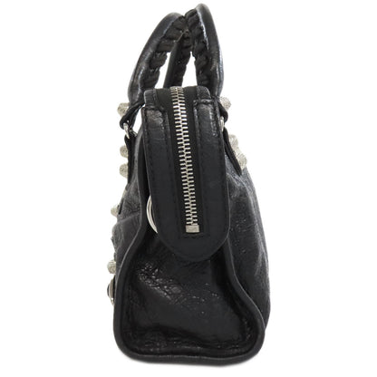 BALENCIAGA Handbag 519938 Calfskin black Mini City 2WAY